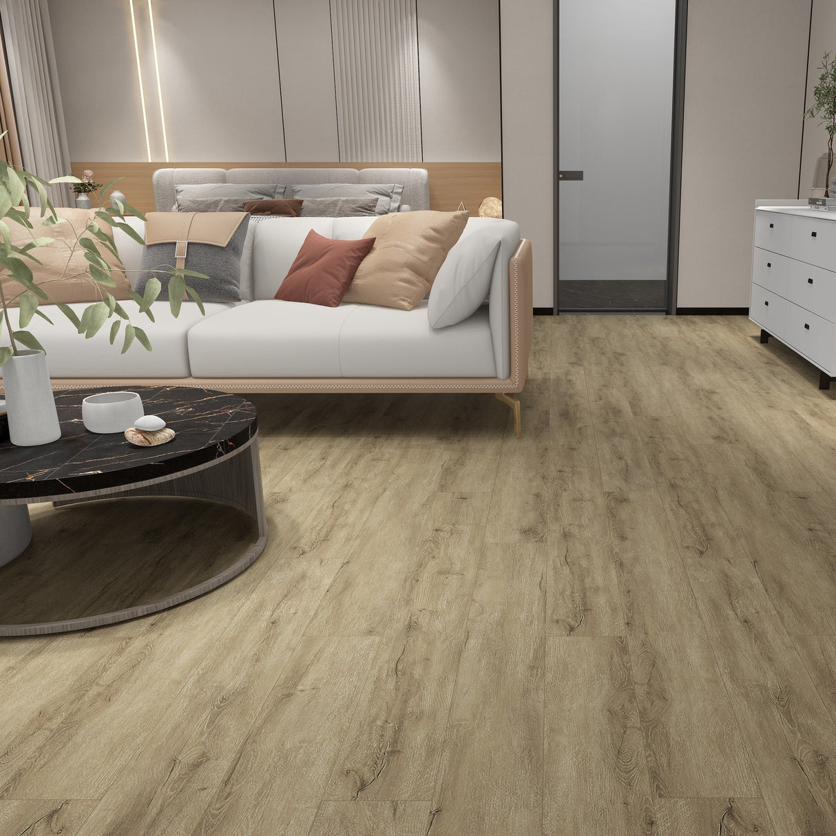 8mm Ash Honey SPC Hybrid Flooring (Price per m²)