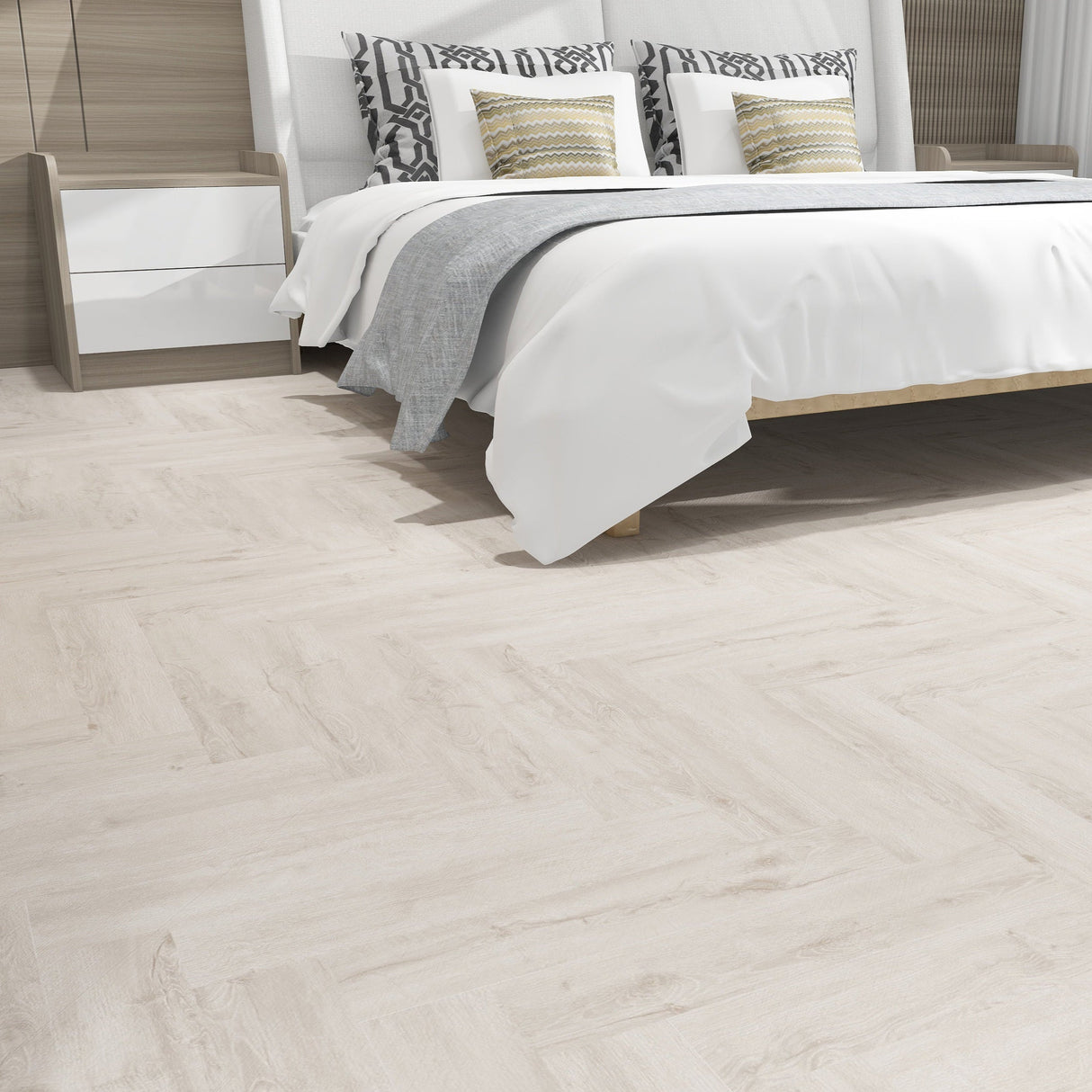 8mm SPC Herringbone Cherry Rose (Price per m²)