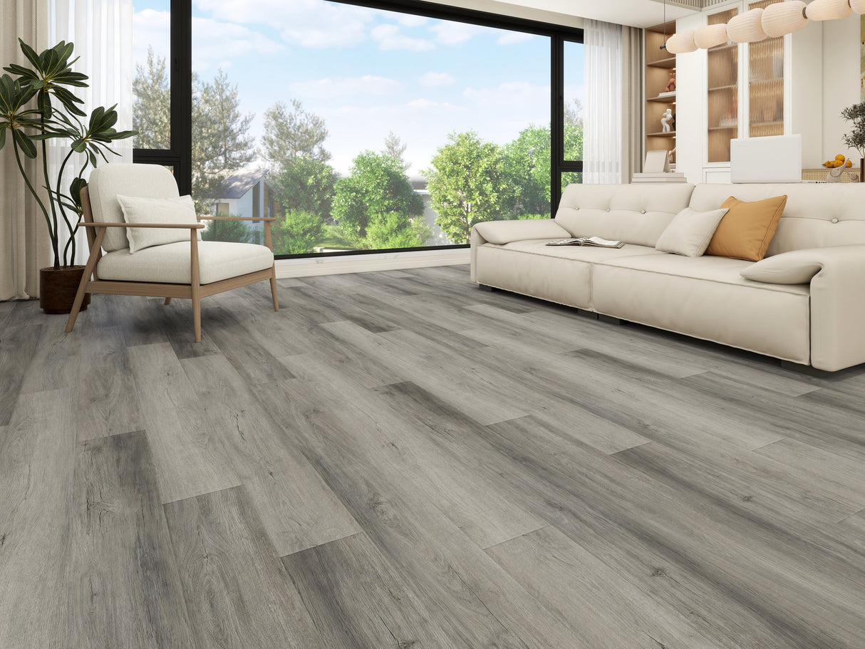 7.5mm Silver Oak SPC Hybrid Flooring – 1.4m² per Box