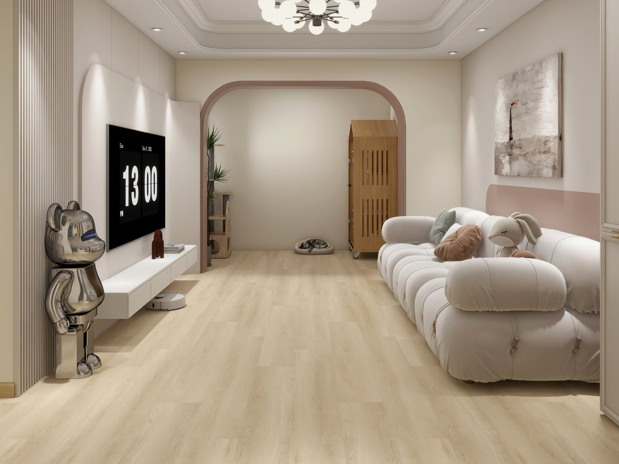 7.5mm Blonde Oak SPC Hybrid Flooring – 1.4m² per Box